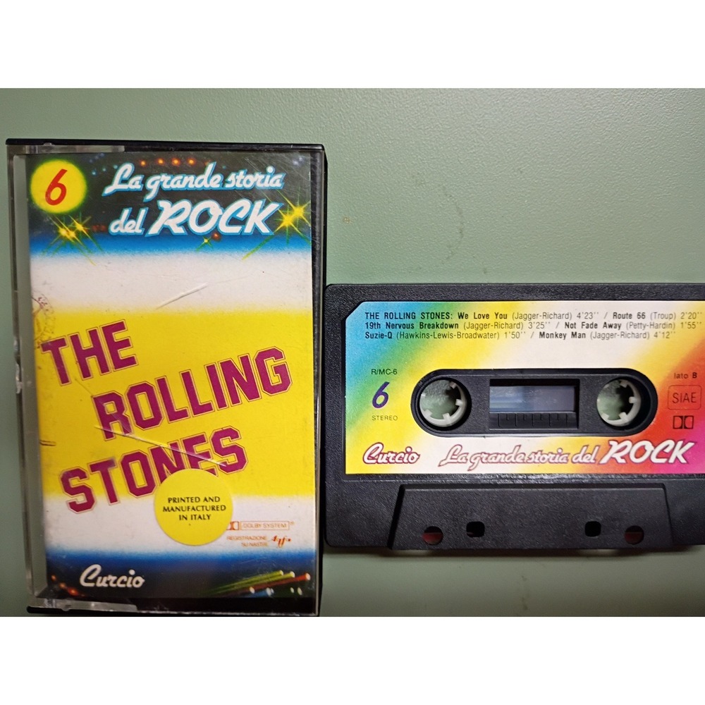 The Rolling Stones La Grande Storia Del Rock 6 Curcio Cassette Tape Italy Import